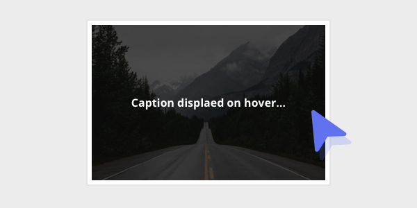 Image with full cover caption overlay component